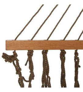  DuraCord® Rope Hammock Marine grade varnished oak spreader bar