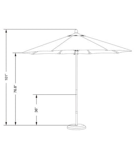 Grove Series 9' Octagon Wood Umbrella Sketch