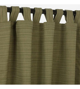Sunbrella Outdoor Curtain With Tabs - Dupione Laurel