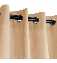 Sunbrella Outdoor Curtain with Nickel Grommets - Canvas Camel
