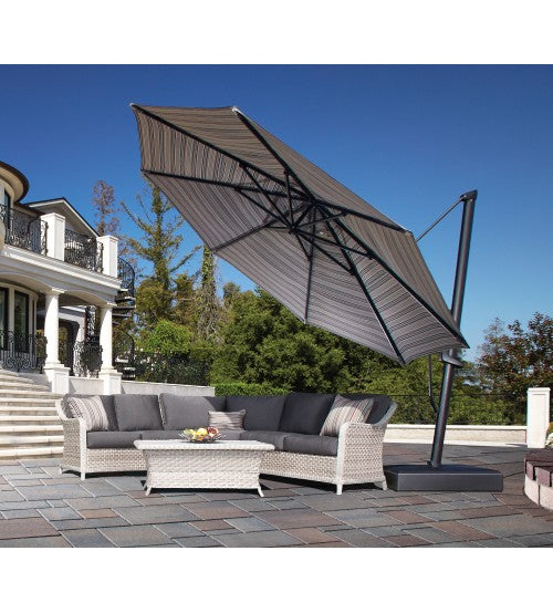allegro patio umbrella PatioKingdom 9FT Outdoor Umbrella, Autotilt Aluminum umbrella stand Treasure Garden 9' Auto Tilt
