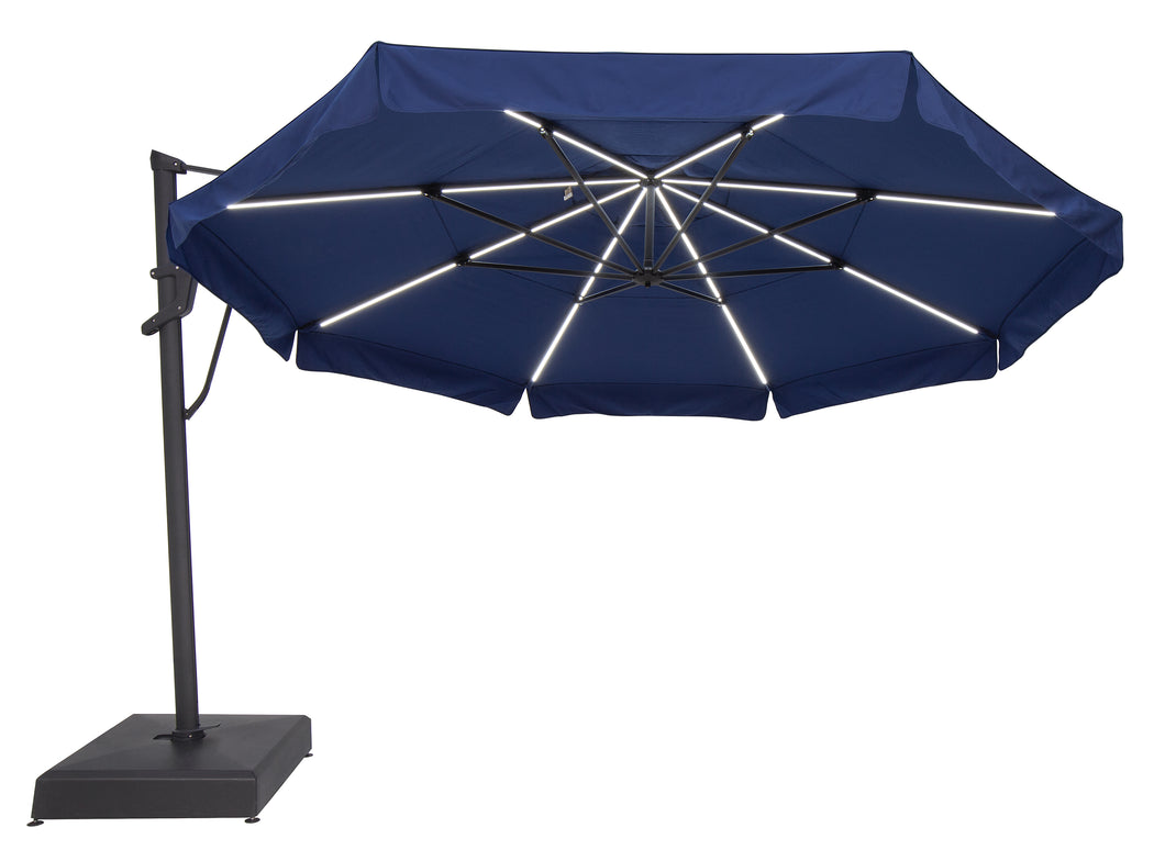 Treasure Garden 13' Starlux AKZ PLUS Cantilever Umbrella - Sunbrella Fabric