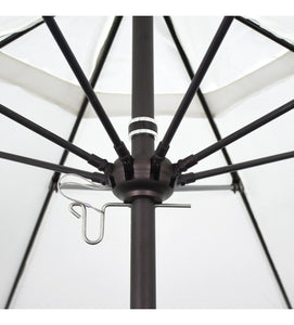 Venture Series 6' Square Fiberglass Commercial Grade White Umbrella with 8 Ribs