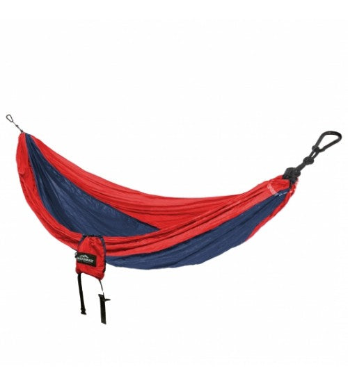 Castaway Single Travel Hammock Red Navy