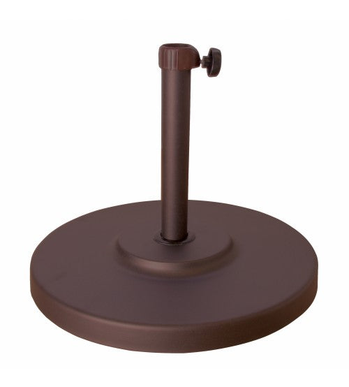 brown patio umbrella stand 50lb Concrete Umbrella Base with Steel Cover Bronze