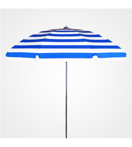 Commercial Standard 7.5' Aluminum blue & White Umbrella - Marine Grade Fabric