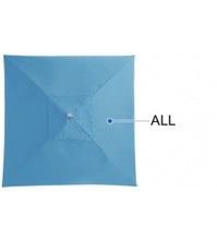 Venture Series 6' Square Fiberglass Commercial Grade Pacific Blue Umbrella with Conopy