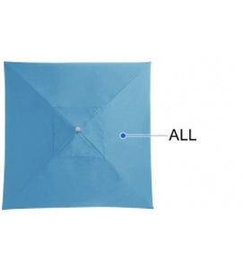 Venture Series 6' Square Fiberglass Commercial Grade Pacific Blue Umbrella with Conopy