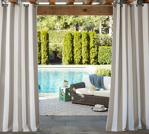 Sunbrella Outdoor Curtain With Stainless Steel Grommets